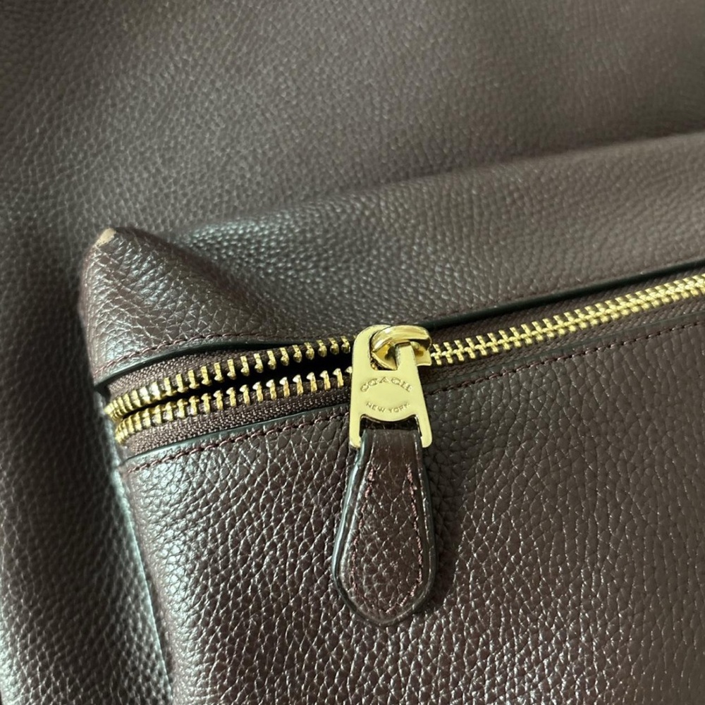 Coach Burgundy Mini Leather Backpack - Picture 6 of 8